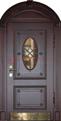 Арочная металлическая дверь с виноритом ДА-38 в Егорьевске
