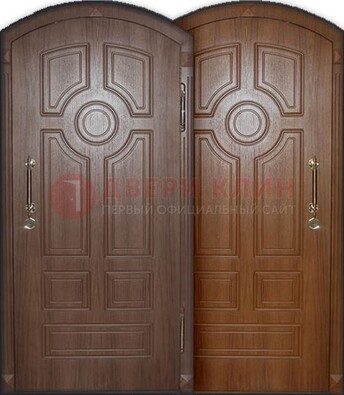 Железная арочная дверь с отделкой МДФ ДА-7 Кириши