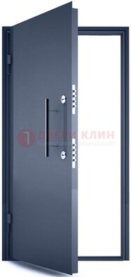 Черная металлическая бронированная дверь ДБ-1 в Челябинске