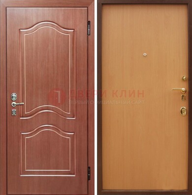 Входная дверь отделанная МДФ и ламинатом внутри ДМ-159 в Видном