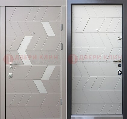 Темная металлическая дверь со светлой МДФ внутри ДМ-203 в Егорьевске