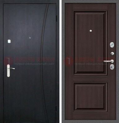 Темная стальная дверь с МДФ панелями ДМ-362 в Егорьевске