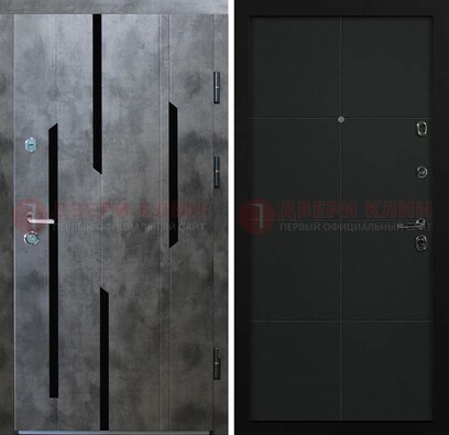 Стальная дверь с МДФ в темном цвете ДМ-415 в Сочи