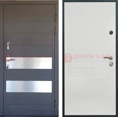 Металлическая дверь МДФ темная и светлая ДМ-420 в Егорьевске