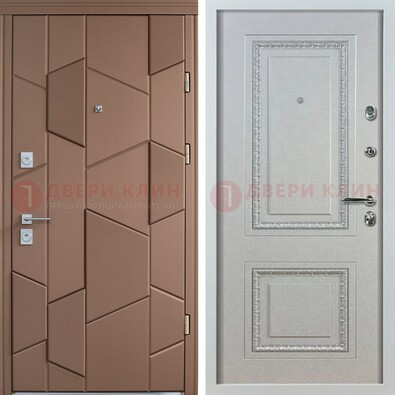 Квартирная стальная дверь с разными панелями МДФ ДМ-496 в Егорьевске
