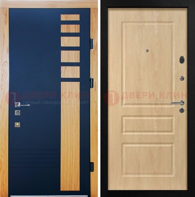 Двухцветная железная дверь с МДФ в квартиру ДМ-511 в Егорьевске
