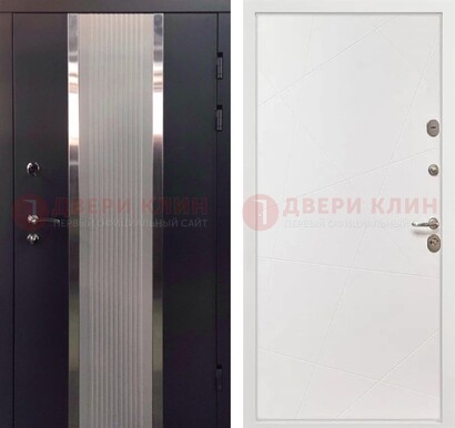 Темная металлическая дверь в квартиру МДФ с двух сторон ДМ-512 в Видном