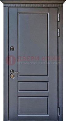 Тёмная входная дверь для коттеджа с МДФ ДМ-528 в Егорьевске