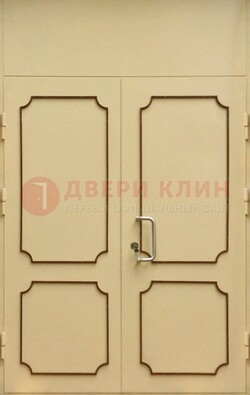 Светлая двухстворчатая дверь для загородного дома с МДФ ДМ-534 в Егорьевске