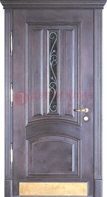 Сиреневая входная дверь с массивом дуба ДМД-17 в Санкт-Петербурге
