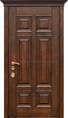 Филенчатая железная дверь с массивом дуба ДМД-68 в Егорьевске