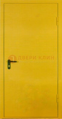 Желтая железная дверь с нитроэмалью ДН-5 в Тамбове