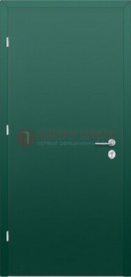 Зеленая стальная дверь с нитроэмалью ДН-6 в Тамбове
