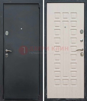 Черная металлическая дверь с порошковым покрытием ДП-101 в Егорьевске