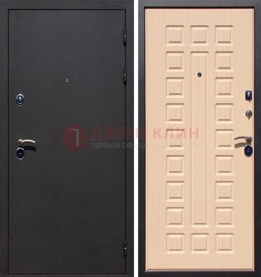 Черная стальная дверь с порошковым окрасом МДФ внутри ДП-102 в Егорьевске