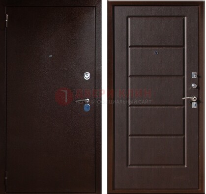 Темная входная дверь с порошковым окрасом ДП-113 в Егорьевске