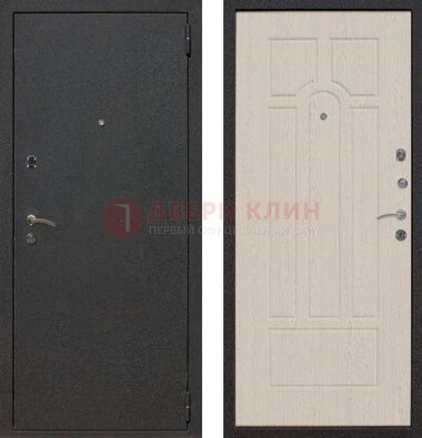Серая входная дверь с порошковым покрытием МДФ внутри ДП-129 в Егорьевске