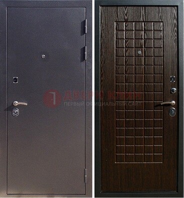 Серая металлическая дверь с порошковым напылением ДП-153 в Егорьевске