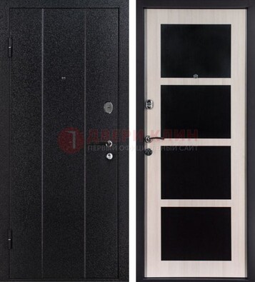 Черная металлическая дверь с порошковым напылением ДП-176 в Егорьевске