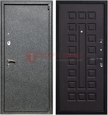 Черная стальная дверь с порошковым покрытием ДП-196 в Егорьевске