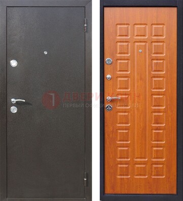 Коричневая стальная дверь с порошковым напылением ДП-202 в Егорьевске