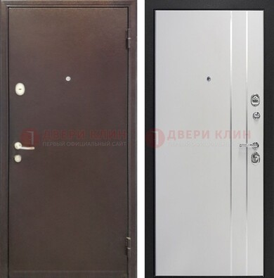 Входная дверь с порошковым покрытием с МДФ с молдингами ДП-232 в Егорьевске