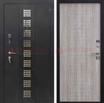 Железная дверь с порошковым покрытием Медный антик/Капучино  ДП-233 в Егорьевске