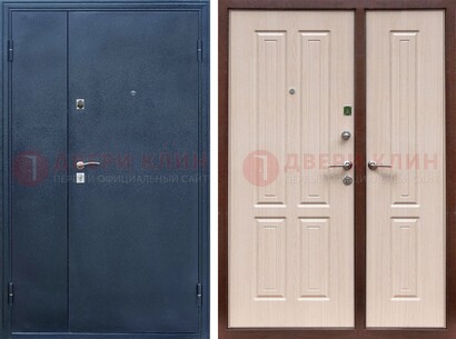 Двустворчатая стальная дверь с порошковым напылением и МДФ ДП-239 в Луге