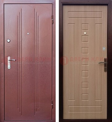 Стальная дверь с порошковым напыление цвета медный антик ДП-249 в Санкт-Петербурге