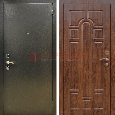 Металлическая дверь Темное серебро с порошковым покрытием и МДФ ДП-271 в Егорьевске