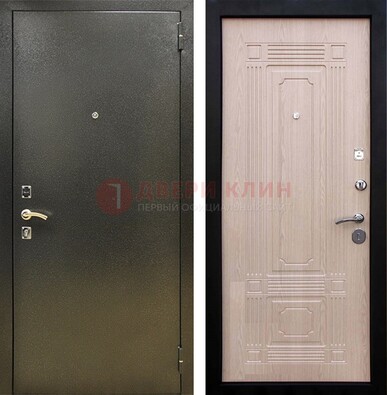 Входная темно-серая дверь с порошковым напылением и МДФ ДП-273 в Егорьевске