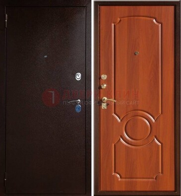 Темная железная дверь с порошковым напылением ДП-46 в Егорьевске