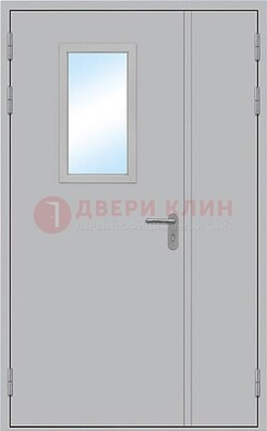 Белая входная противопожарная дверь со стеклянной вставкой ДПП-10 в Жуковском
