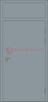 Серая противопожарная дверь ДПП-16 в Егорьевске