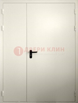 Белая противопожарная двупольная дверь ДПМ-02/60 в Саранске
