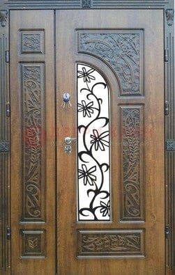 Морозостойкая металлическая парадная дверь ДПР-12 в Егорьевске