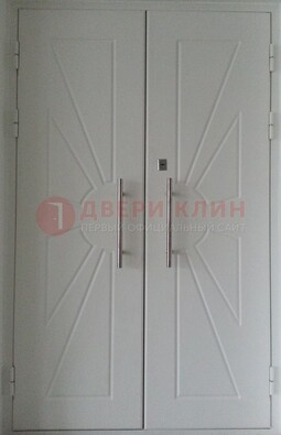 Парадная двухстворчатая дверь с фрезерованным МДФ ДПР-14 в Егорьевске