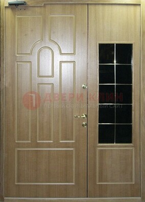 Входная дверь Дверь со вставками из черного стекла ДПР-42 в Егорьевске