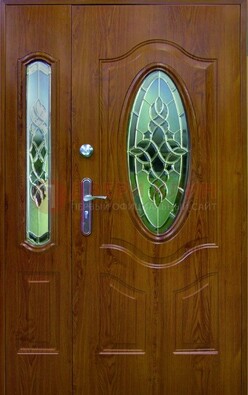 Парадная дверь со стеклянными вставками ДПР-73 для дома в Егорьевске