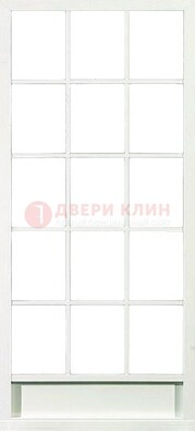 Железная решетчатая дверь в белом цвете ДР-10 в Егорьевске