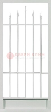 Светлая стальная решетчатая дверь с пиками ДР-21 в Егорьевске