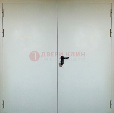 Белая металлическая техническая дверь ДТ-8 в Ростове-На-Дону