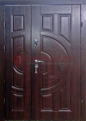 Металлическая филенчатая дверь с виноритом и МДФ Беленый дуб ДВТ-145 в Егорьевске