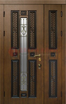 Полуторная входная дверь с виноритом ДВТ-169 в Егорьевске