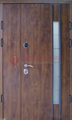 Стальная дверь с виноритом и стеклом ДВТ-187 в Егорьевске