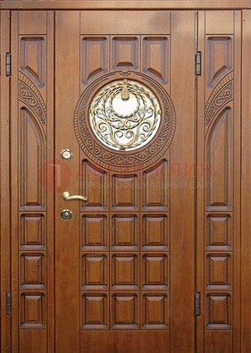Металлическая филенчатая дверь с виноритом ДВТ-191 в Егорьевске