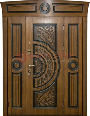 Парадная входная дверь с виноритом и узором ДВТ-194 в Егорьевске
