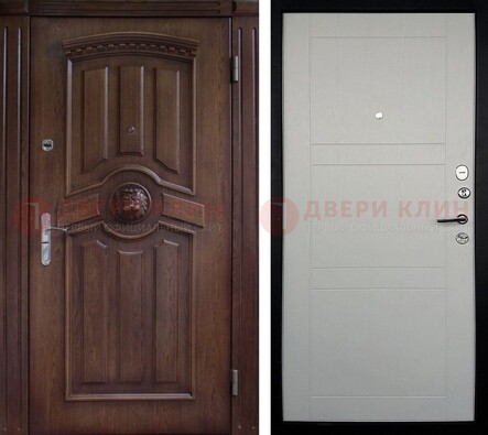 Темная входная дверь с виноритом ДВТ-216 в Егорьевске