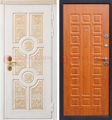 Белая железная дверь с виноритом ДВТ-230 в Егорьевске