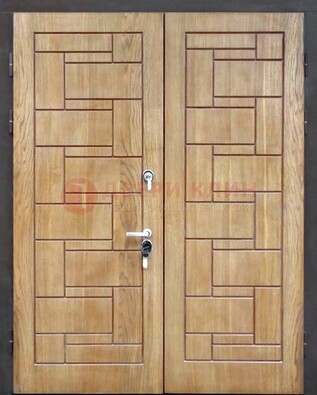 Светло-коричневая стальная дверь с виноритом ДВТ-245 в Егорьевске
